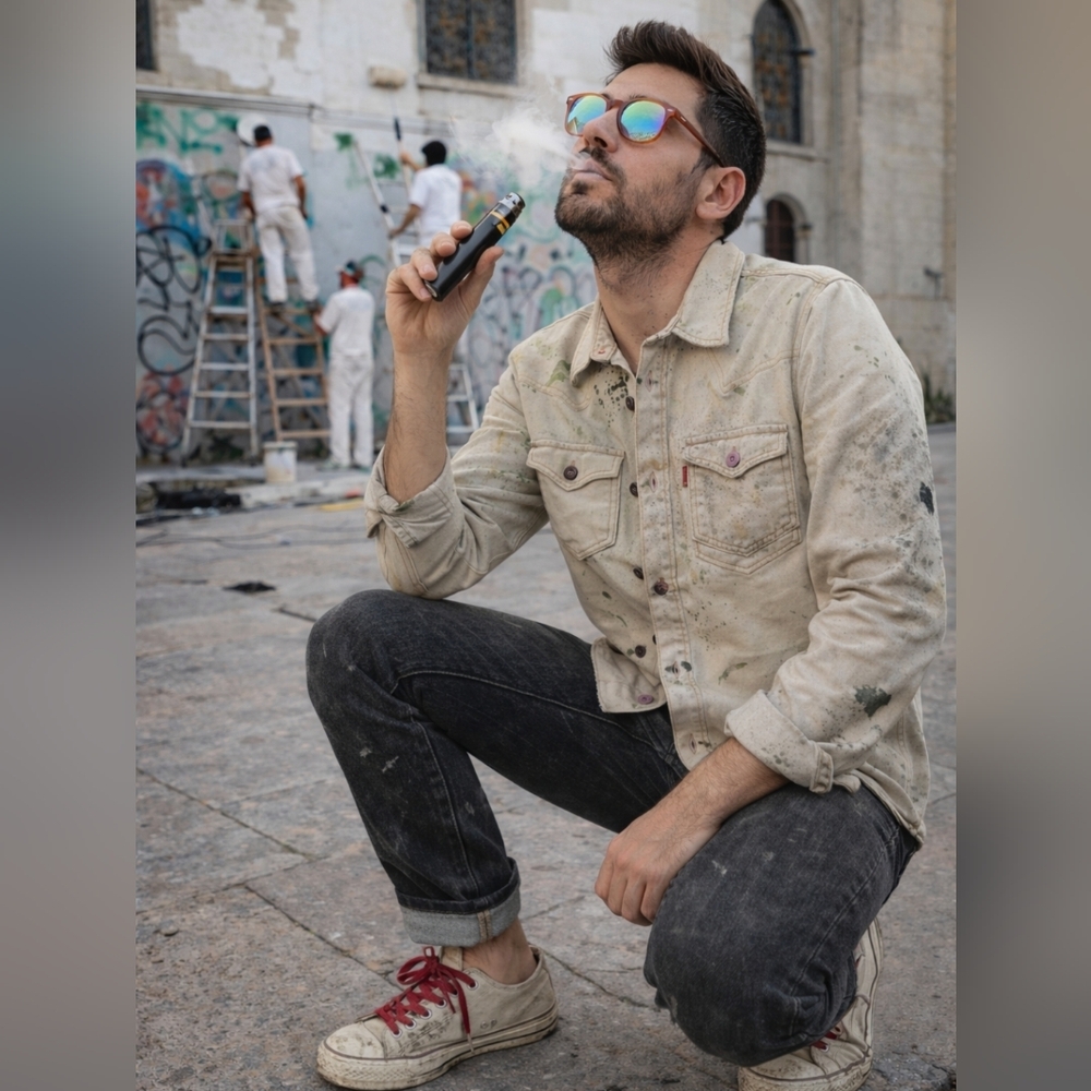 Levi's Canvas Tarp Western Pearl Shirt Custom Tailor Shop - Picture 4 of 16
